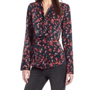 Something Navy draped top